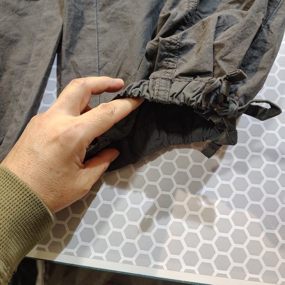 Aerie Gray Hihg Waisted Go-For-It Baggy Cargo Pant 100%Cotton - Picture 11 of 14